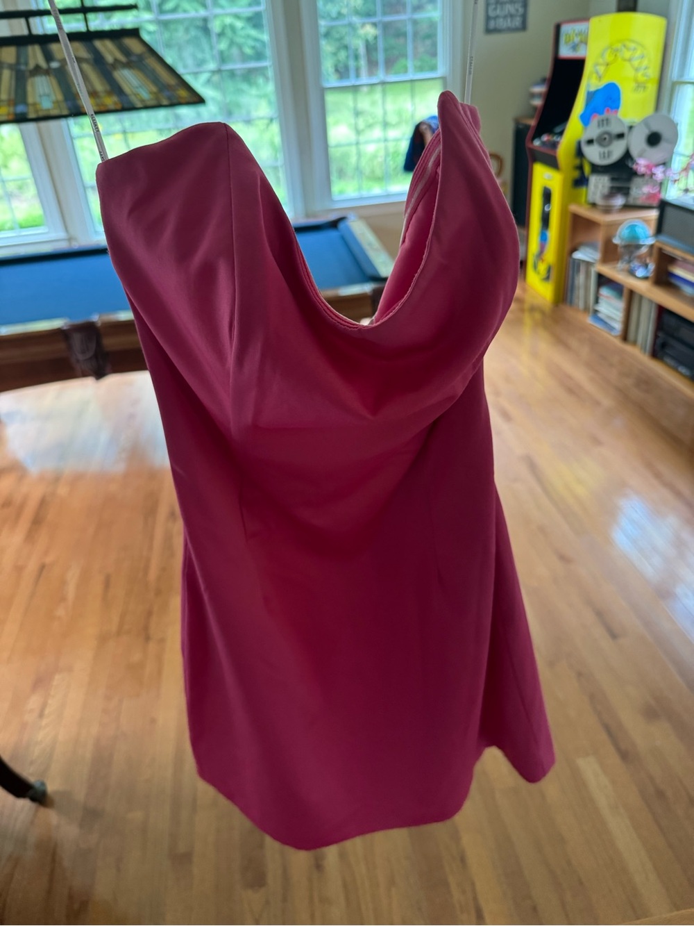 Fitted Strapless Pink Mini Dress